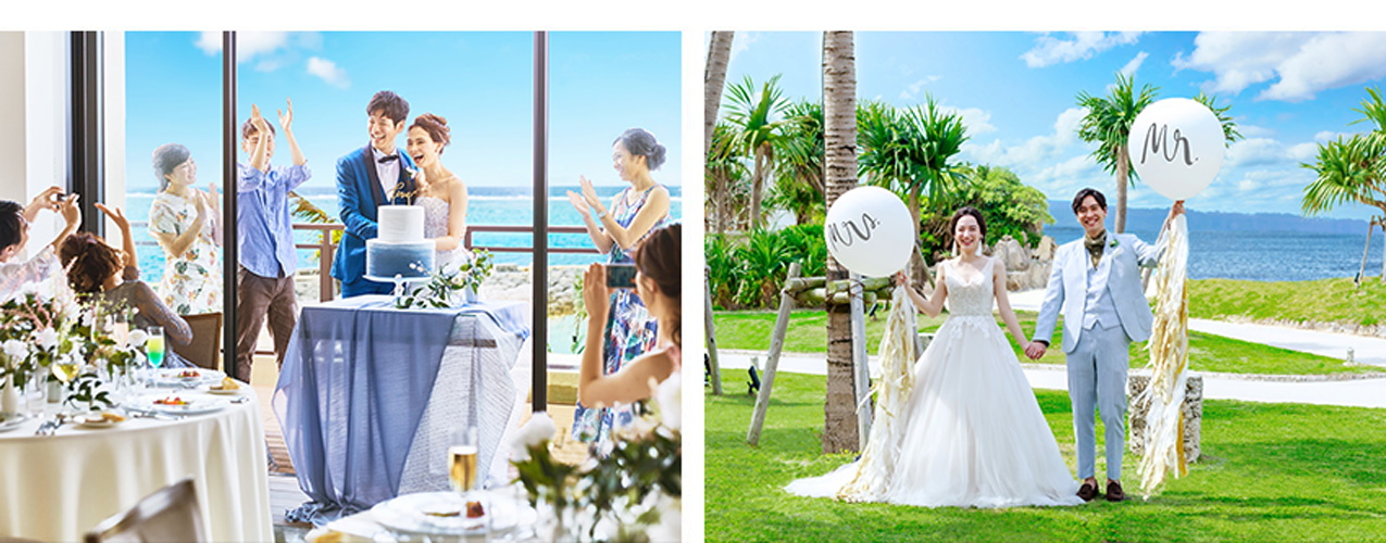 ご会食・ご披露宴は全面オーシャンビューのダイニングで