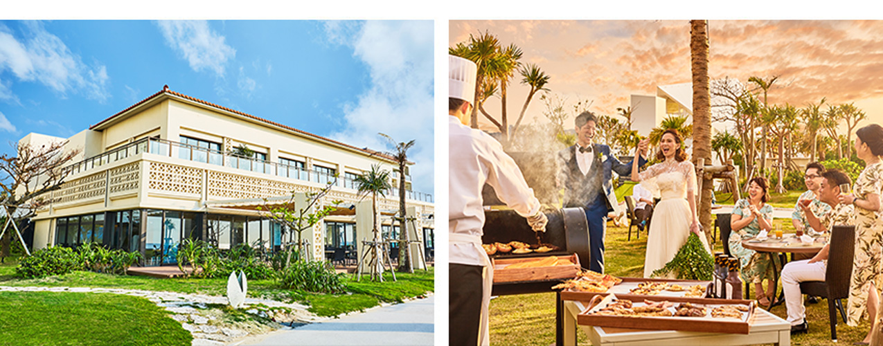 ご会食・ご披露宴は全面オーシャンビューのダイニングで