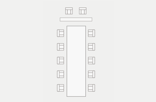 12名の場合のテーブルレイアウト