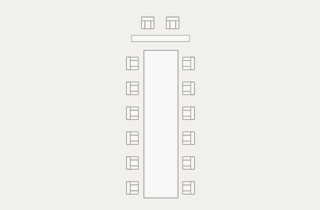 14名の場合のテーブルレイアウト